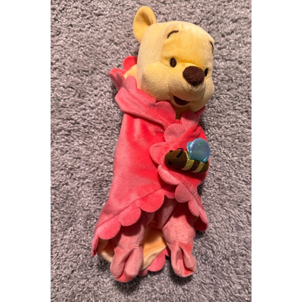 NEW Disney Parks Babies Winnie the Pooh with Swaddle Blanket  Bee Plush 10” NWT